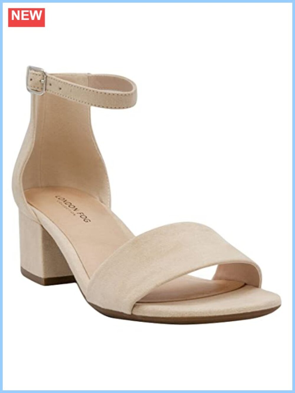 Women's Heeled Ankle Strap Sandals Block Heel Dress Shoes Microsuede